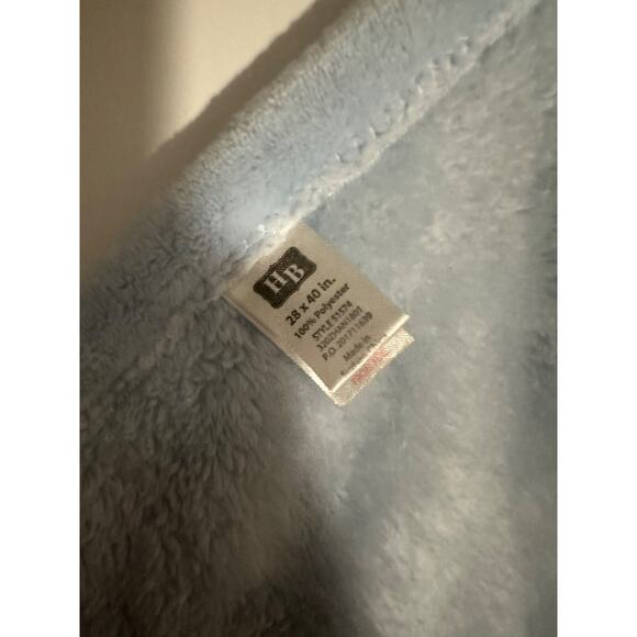 HB Hudson Baby Elephant Blue Baby Blanket Lovey Kids Security Hooded Wrap - Picture 4 of 5